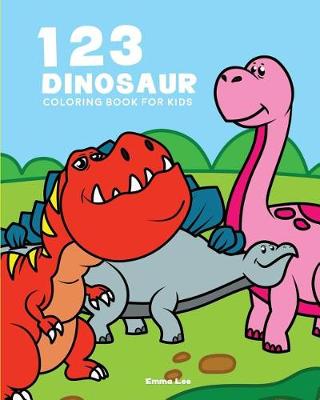Book cover for 123 Dinosaur Coloring Book