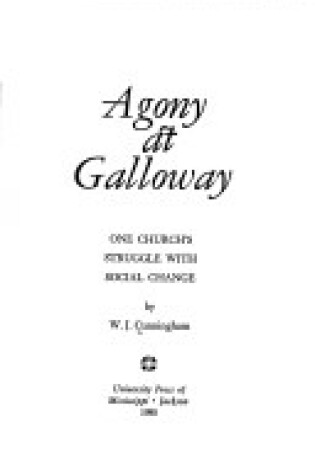 Cover of Agony at Galloway