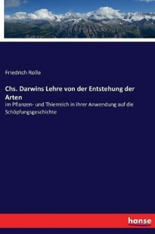 Cover of Chs. Darwins Lehre von der Entstehung der Arten