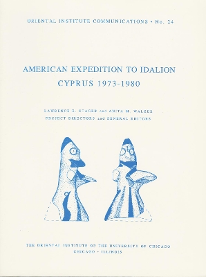 Book cover for The American Expedition to Idalion, Cyprus 1973-1980