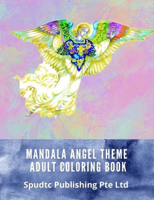 Book cover for Mandala Angel Theme Adult Coloring Book