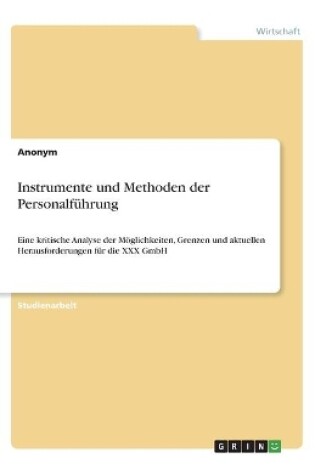 Cover of Instrumente und Methoden der Personalführung