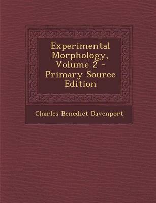Book cover for Experimental Morphology, Volume 2