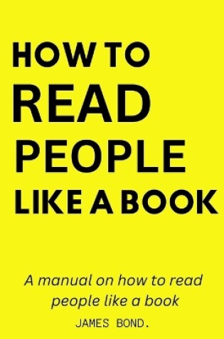 Cover of A Manual On How To Read People Like A Book.