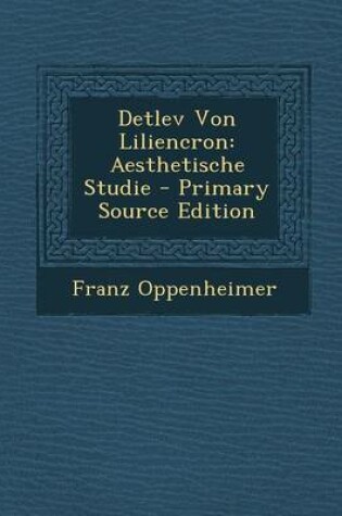 Cover of Detlev Von Liliencron