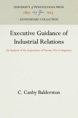 Cover of Executive Guidance of Industrial Relations