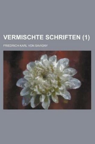 Cover of Vermischte Schriften (1)