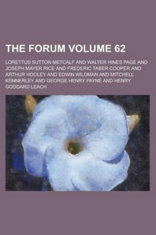 Cover of The Forum Volume 62