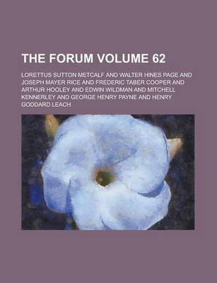 Book cover for The Forum Volume 62