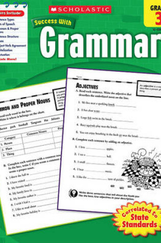 Cover of Scholastic Success with Grammar: Grade 3 Workbook