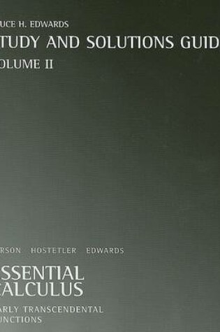 Cover of Essential Calculus Study and Solutions Guide, Volume II