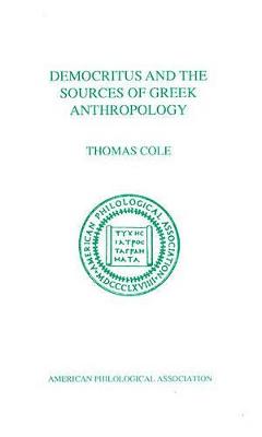 Cover of Democritus and the Sources of Greek Anthropology