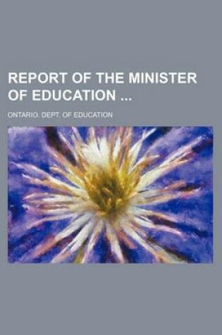 Cover of Report of the Minister of Education