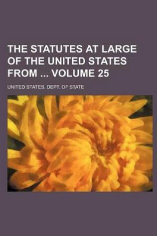 Cover of The Statutes at Large of the United States from Volume 25