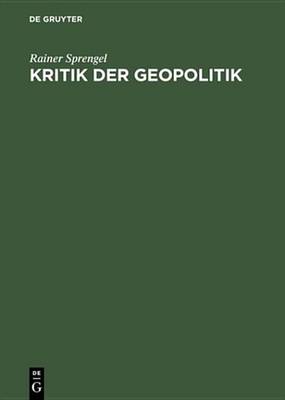 Book cover for Kritik Der Geopolitik