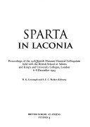 Cover of Sparta in Laconia