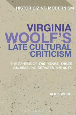 Cover of Virginia Woolf's Late Cultural Criticism