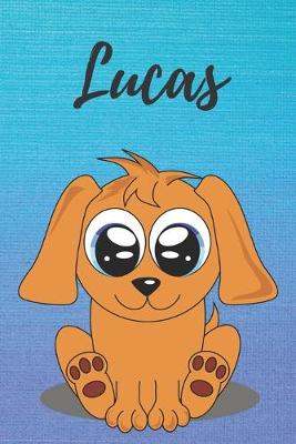 Book cover for Lucas dog coloring book / notebook / journal / diary