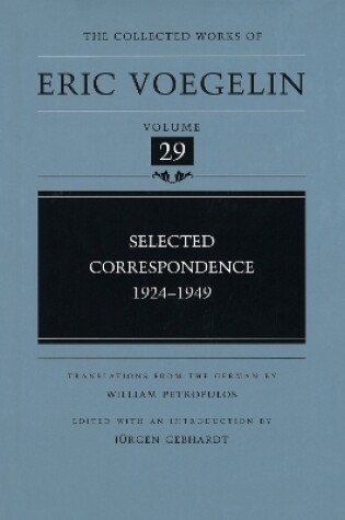 Cover of Selected Correspondence, 1924-1949 (CW29)