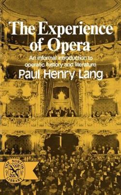 Book cover for The Experience of Opera