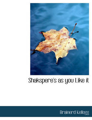 Book cover for Shakspere's as You Like It