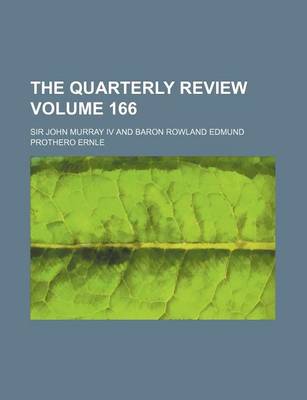 Book cover for The Quarterly Review Volume 166