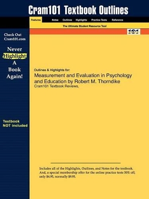 Book cover for Studyguide for Measurement and Evaluation in Psychology and Education by Thorndike, Robert M., ISBN 9780132403979