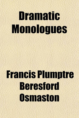 Book cover for Dramatic Monologues