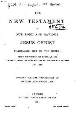 Cover of The New Testament of Our Lord and Saviour Jesus Christ