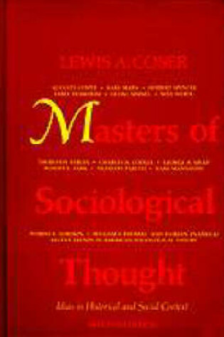 Cover of Masters of Sociological Thought