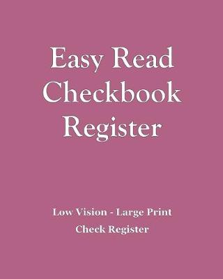 Book cover for Easy Read Checkbook Register