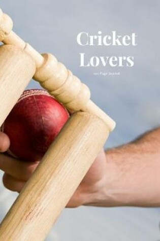 Cover of Cricket Lovers 100 page Journal