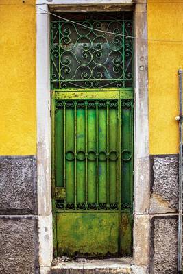 Book cover for Ornate Green Vintage Venetian Metal Door Journal