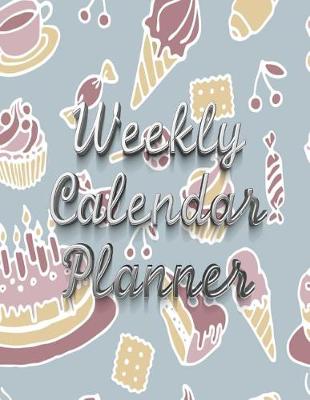 Book cover for Weekly Calendar Planner - 70 Weeks - (8.5 X 11) - Blue Birthday Party Design