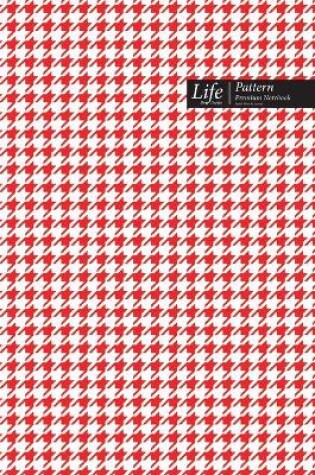 Cover of Checkered II Pattern Composition Notebook, Stylish Portable Write-In Journal (A5), 144 Sheets Red Cover