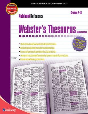 Book cover for Webster's Thesaurus, Grades 4 - 8