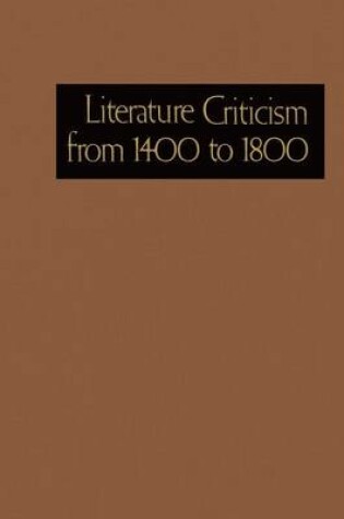 Cover of Literature Criticism from 1400-1800