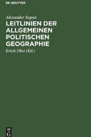 Cover of Leitlinien Der Allgemeinen Politischen Geographie