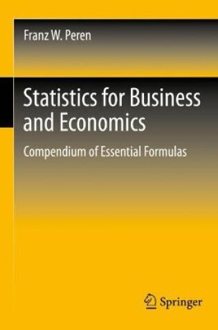 Cover of Statistics for Business and Economics