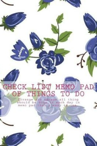 Cover of Check List Memo Pad of Things to Do