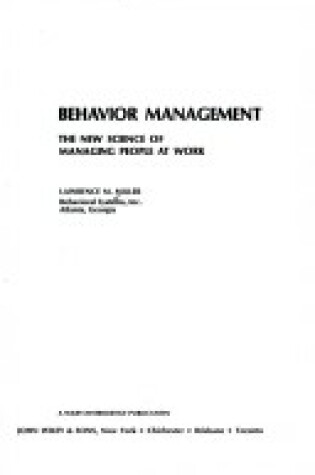 Cover of Behaviour Management