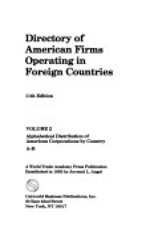 Cover of Directory of American Firms Operating in Foreign Countries