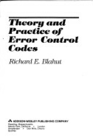 Cover of Theory and Practice of Error Control Codes