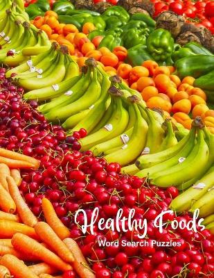 Book cover for Healthy Foods Word Search Puzzles