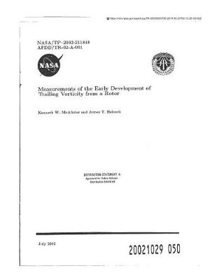 Book cover for Measurements of the Early Development of Trailing Vorticity from a Rotor