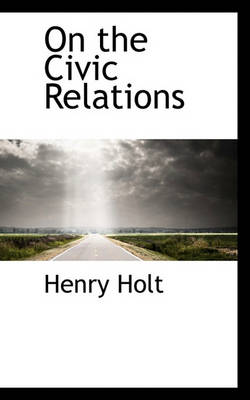 Book cover for On the Civic Relations