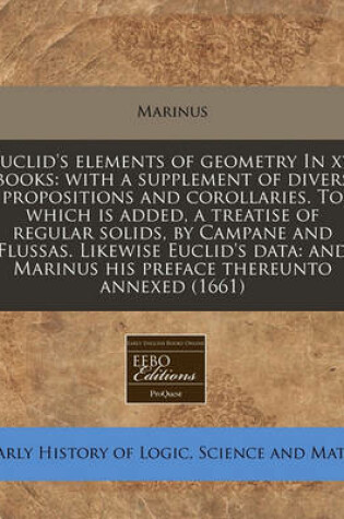 Cover of Euclid's Elements of Geometry in XV. Books