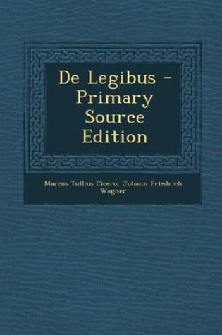 Cover of de Legibus