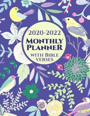 Book cover for 2020-2022 Monthly Planner with Bible Verses on Each Page