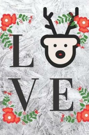 Cover of Cute Christmas love Reindeer School Composition Notebook